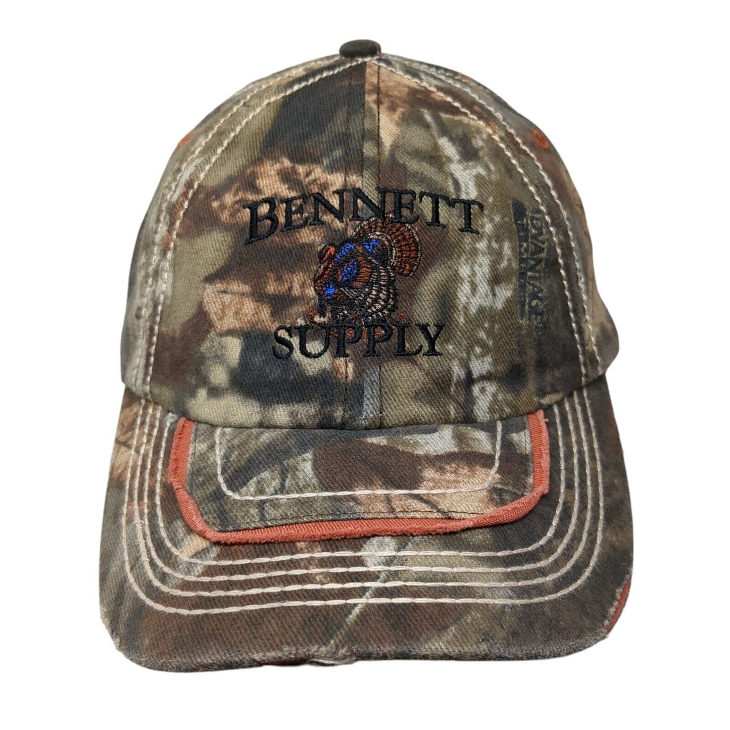 Bennett Supply Strapback Hat Camouflage One Size Adjustable Embroidered