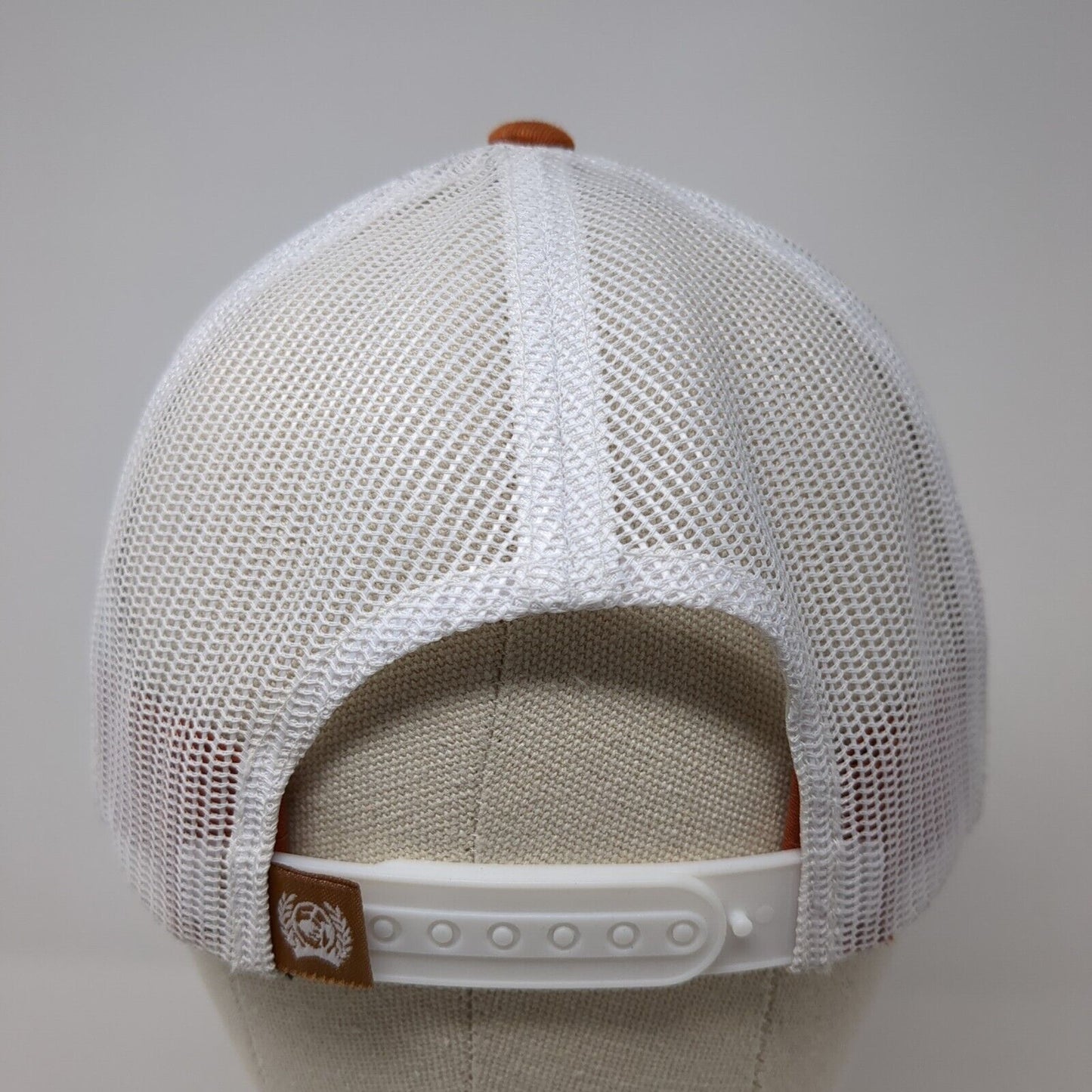 Cinch Brand Snapback Mesh Back Trucker Hat Orange One Size Adjustable