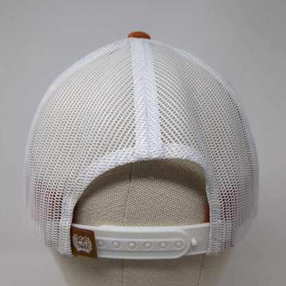 Cinch Brand Snapback Mesh Back Trucker Hat Orange One Size Adjustable