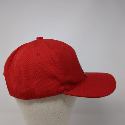 The Flash Snapback Hat Red One Size Adjustable Embroidered 6 Panel Six Flags