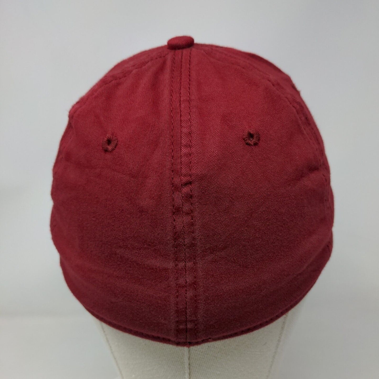 Boca Grande 33921 Fitted Hat Red S/M Embroidered Vented Holes 6 Panel Ahead