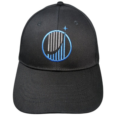 Life Surge Snapback Hat Black OSFA Adjustable Embroidered Vented Holes 6 Panel
