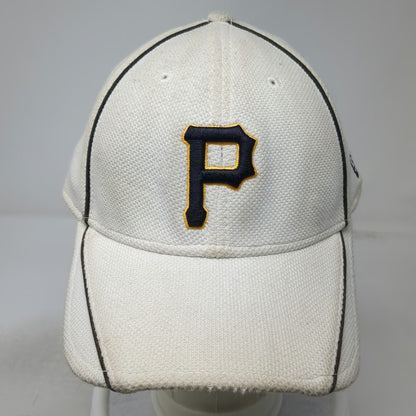 New Era Pittsburgh Pirates MLB Baseball Cap White Black Gold XL Stretch Fit Hat