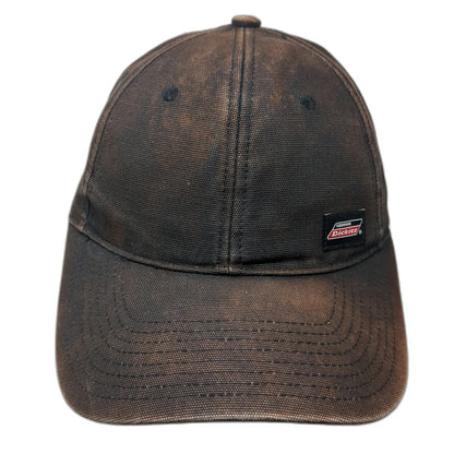 Dickies Snapback Hat Black One Size Logo Patch Workwear Heavy Canvas Cotton Cap