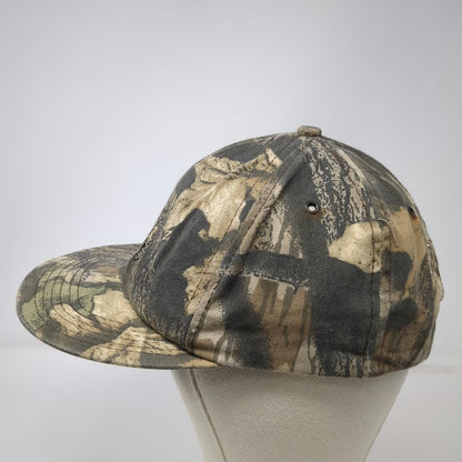 Key Snapback Green Camo Wolf Mountain Hunting Made in USA Hat Woods Vintage