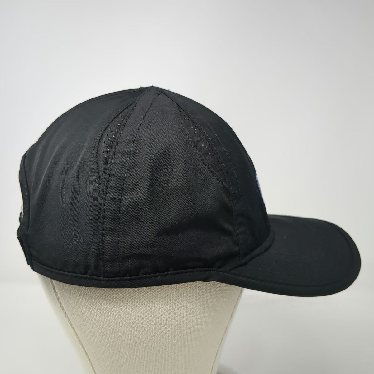 Baseball Cap Black One Size USA Sport Group Patch Perforated Strapback Hat