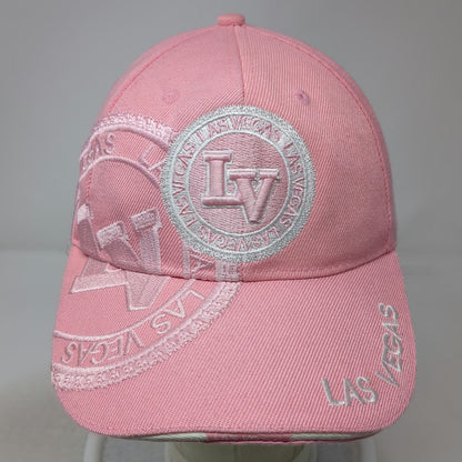 Koshkash Headwear Las Vegas Pink One Size Baseball Cap Hat Strapback Logo Silver