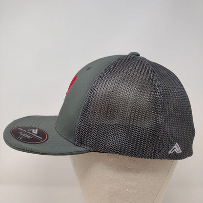 N Boise Fitted Mesh Back Trucker Hat Gray 7 3/8-8 Pacific Headwear