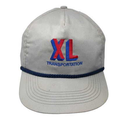 5 Panel Gray Hat One Size XL Transportation Trucking Rope Snapback Made in USA
