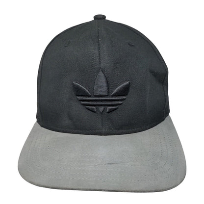 Adidas Trefoil Snapback Hat Black OSFM Embroidered Logo Colorblock
