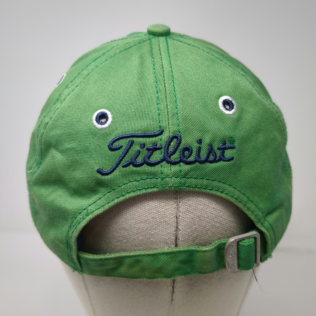 Titleist Baseball Cap Green One Size Blue Logo Slideback Curved Bill Golf Hat