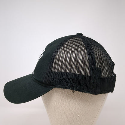 Vortex Snapback Trucker Hat Black One Size Adjustable Embroidered Mesh Back