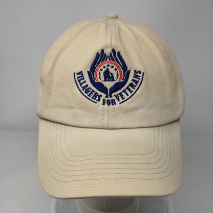 Villagers For Veterans Slideback Hat Tan One Size Embroidered 6 Panel