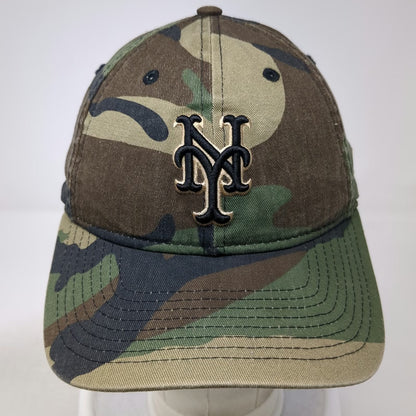 New Era New York Mets MLB Baseball Cap Green Camo One Size 9TWENTY Slideback Hat