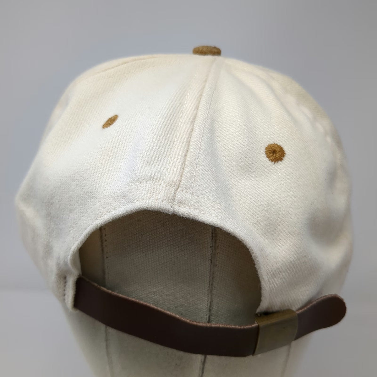 Swingster Baseball Cap Beige OSFM Beechcraft Suede Brim Leather Strapback Hat