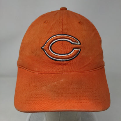 Reebok Chicago Bears Fitted Hat Small Orange Embroidered Logo NFL Cotton