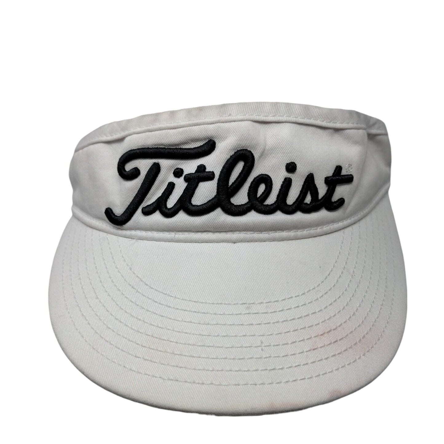 Titleist Slideback Sun Visor Hat White OSFA Adjustable Embroidered
