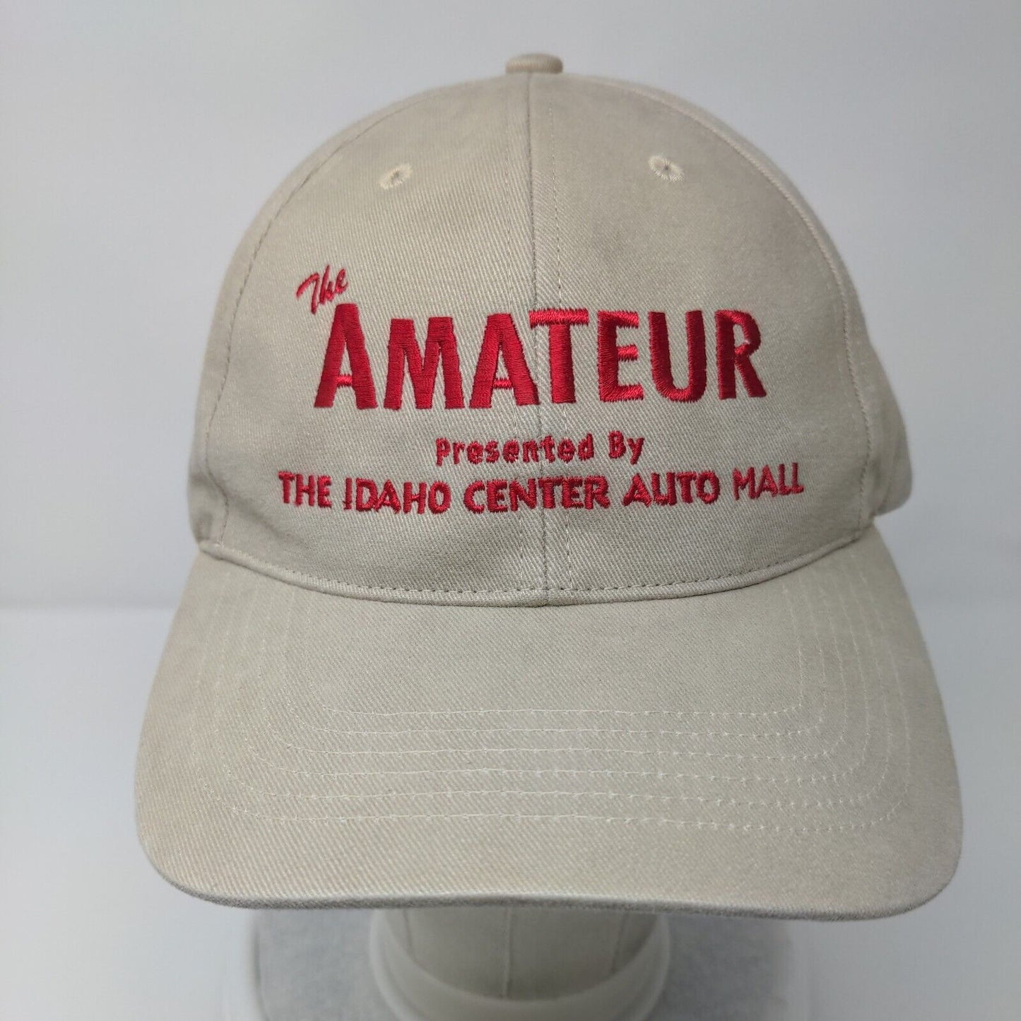 The Amateur Strapback Hat Tan One Size Solid Embroidered Richardson