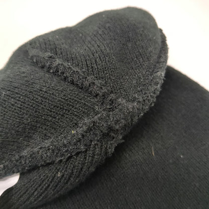 Dickies Beanie Black One Size Cuffed Ribbed Knit Logo Patch Acrylic Work Hat
