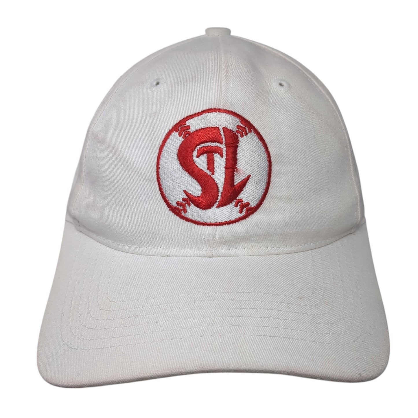 STL Strapback Hat White One Size Adjustable Embroidered Sportsman