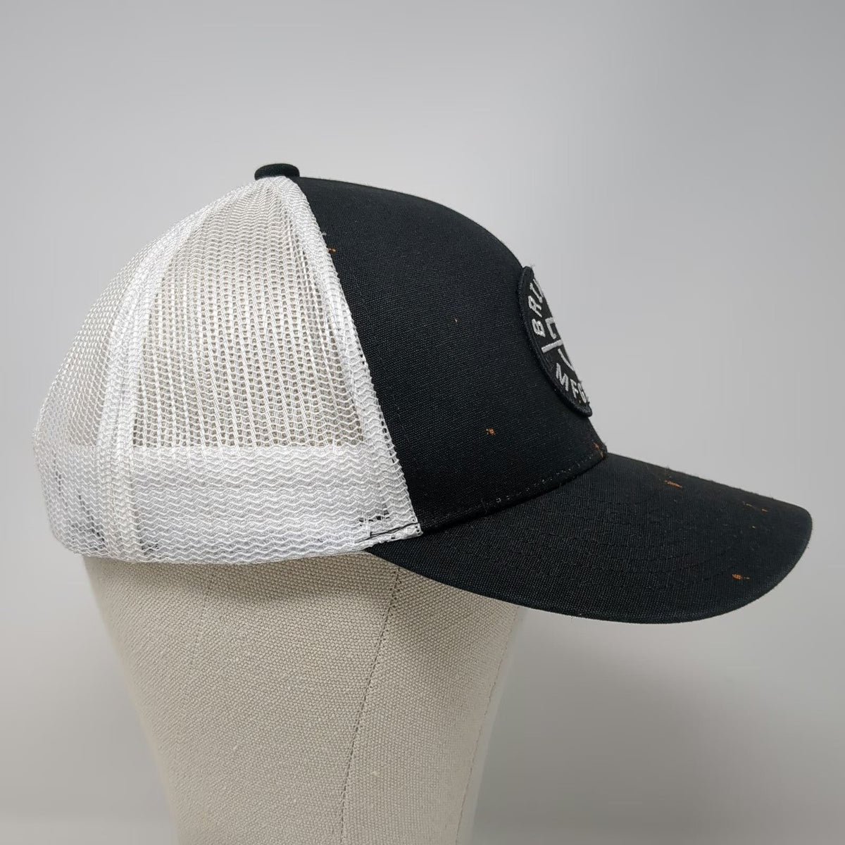 Brixton Trucker Hat Black One Size Snapback Mesh Patch Recycled Brim MFG CO