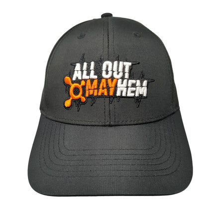 All Out Mayhem Strapback Hat Black One Size Adjustable Embroidered Breathable