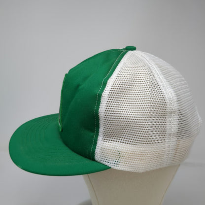 Cap America Trucker Hat Green White One Size Quantum Hybrid Wheat Mesh Back