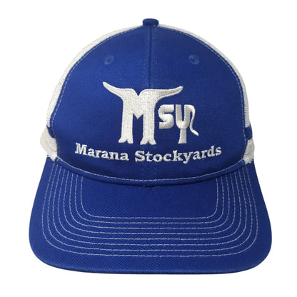 Marana Stockyards Snapback Trucker Hat Blue OS Adjustable Mesh Port Authority