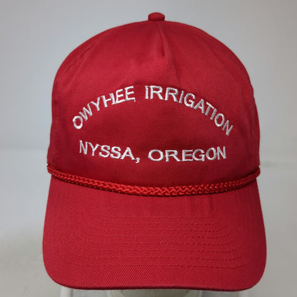 OTTO 5 Panel Red Hat One Size Snapback Owyhee Irrigation Nyssa Oregon Poly