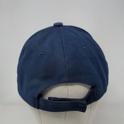 Bull Strapback Hat Blue One Size Embroidered Adjustable 6 Panel