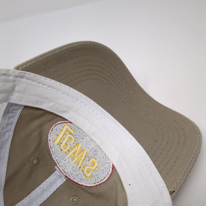 Lew's Strapback Mesh Back Trucker Hat Brown One Size Outdoor Cap 6 Panel