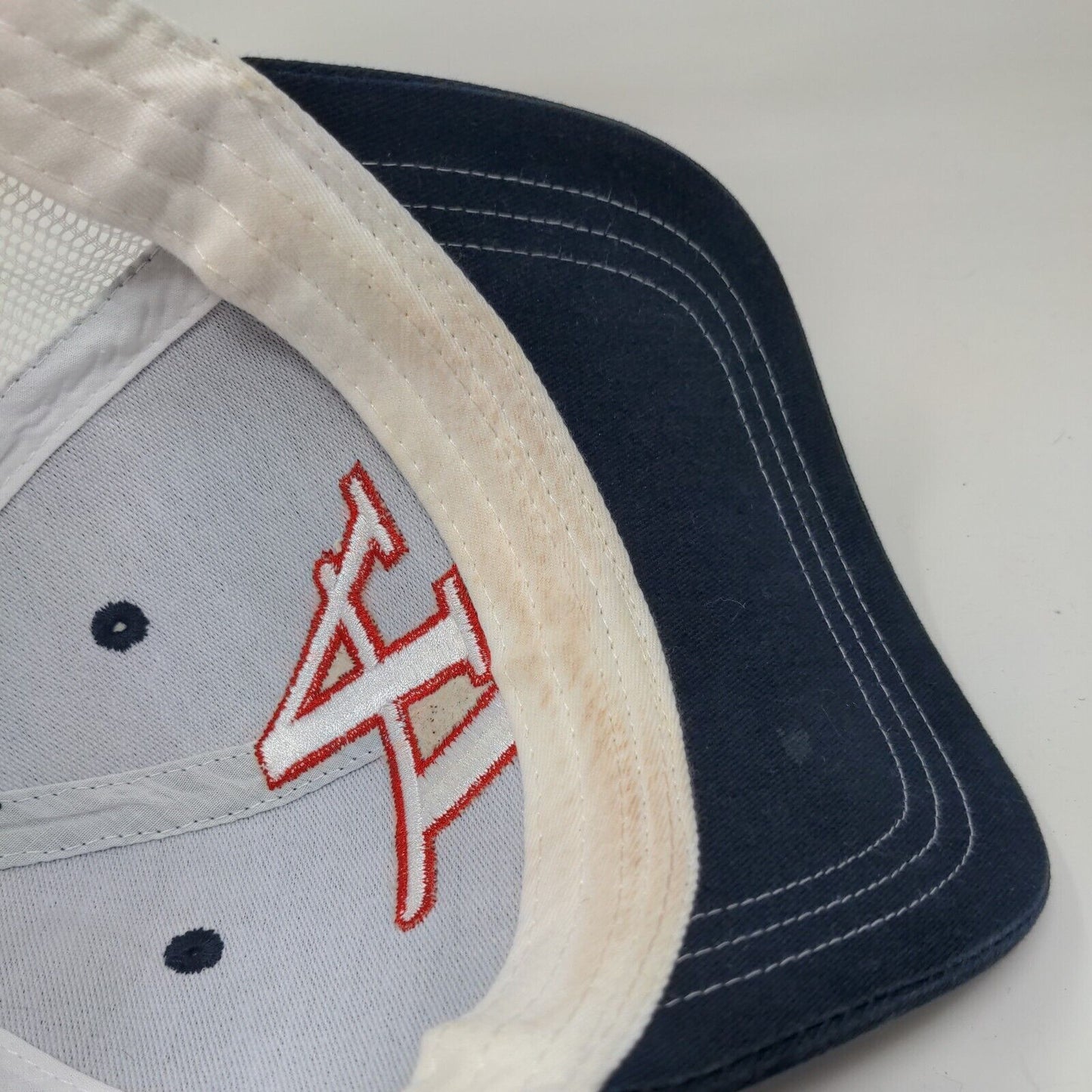 AT Strapback Trucker Hat Blue One Size Embroidered Mesh Back American Tackle Co.