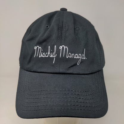 Harry Potter Men's Slideback Hat Black Size OSFM Embroidered Mischief Managed