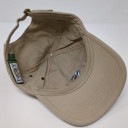 Western Alaska Sport Fishing Slideback Hat Tan OS Adjustable Embroidered Ivory