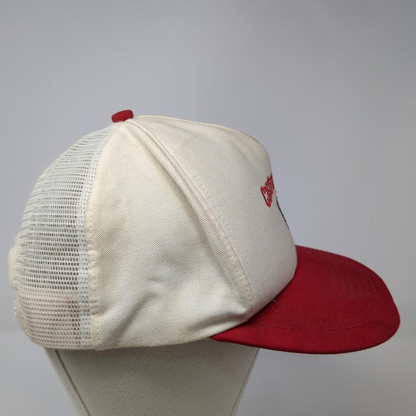 Castrol GTX Racing Trucker Hat White Red Vintage Mesh Snapback Made in USA