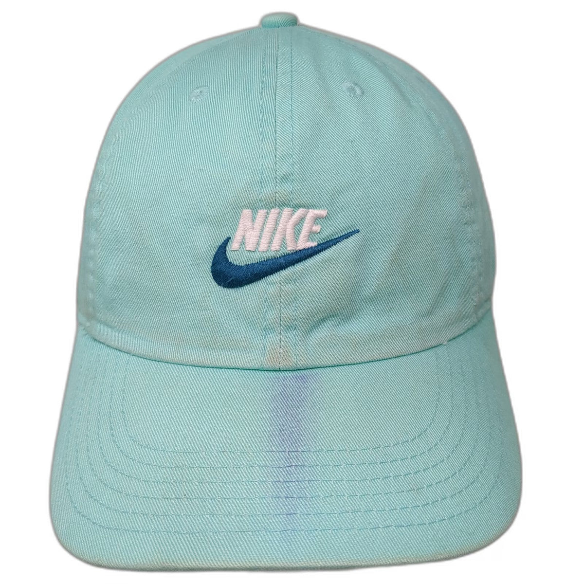 Nike Baseball Cap Blue One Size Adjustable Strap Embroidered Logo Heritage86