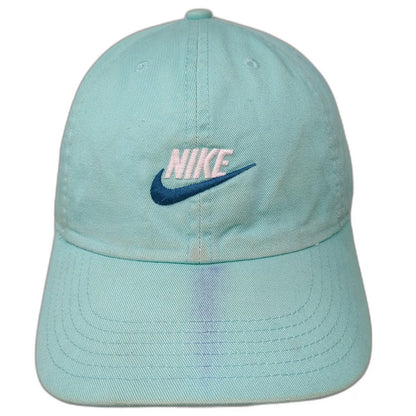 Nike Baseball Cap Blue One Size Adjustable Strap Embroidered Logo Heritage86