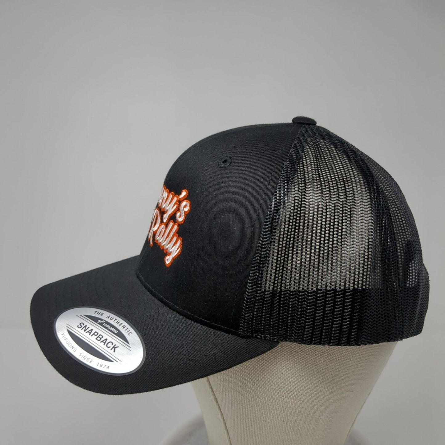 Sunny's Rally Snapback Mesh Back Trucker Hat Black One Size Sport-Tek