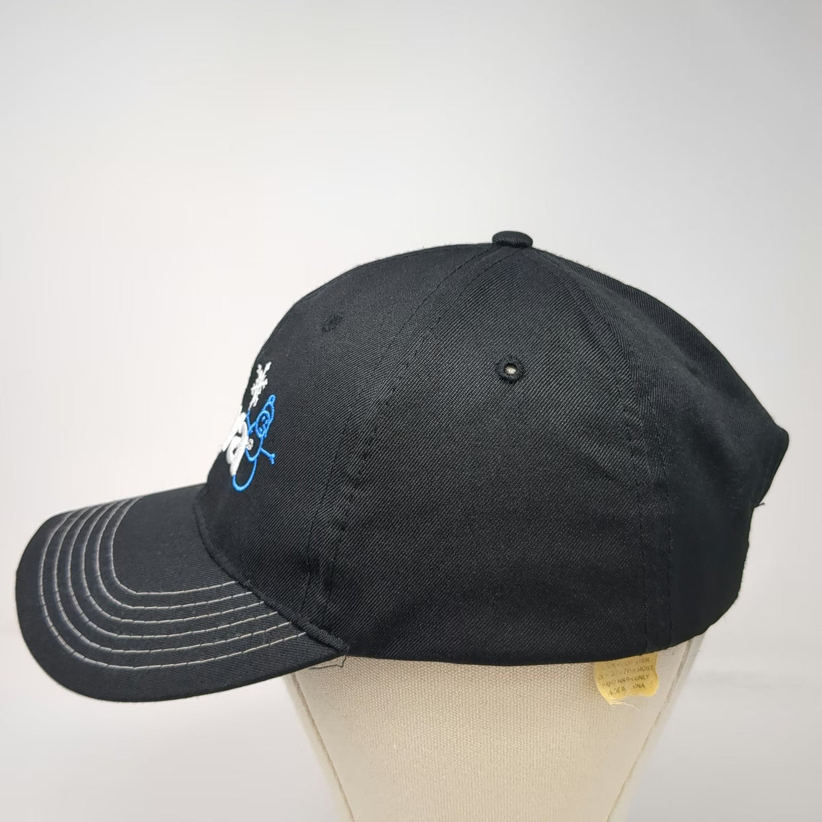Baseball Cap Black One Size Wawa Snowman Snowflake Holiday Contrast Stitch Hat