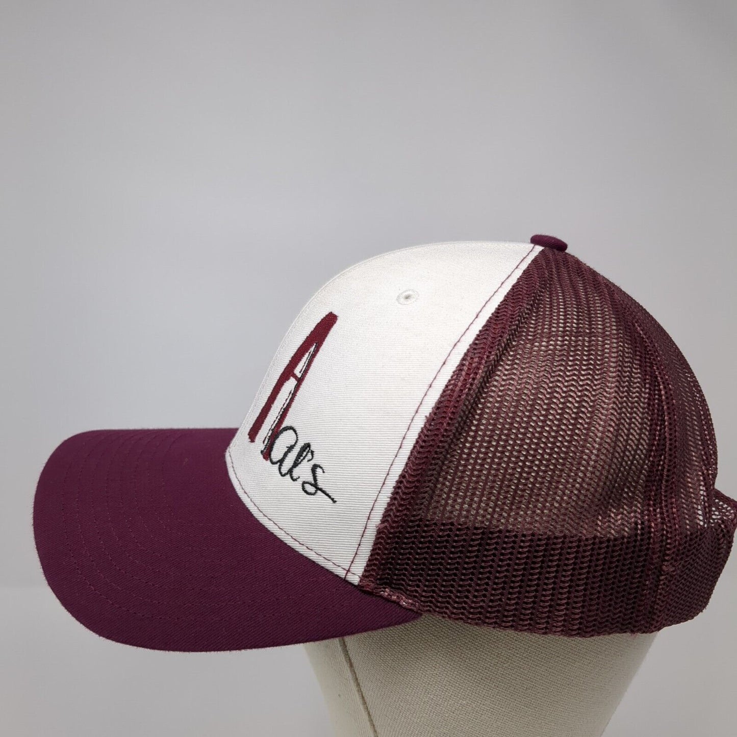 Aae's Snapback 112 Trucker Hat Red One Size Adjustable Mesh Back Richardson
