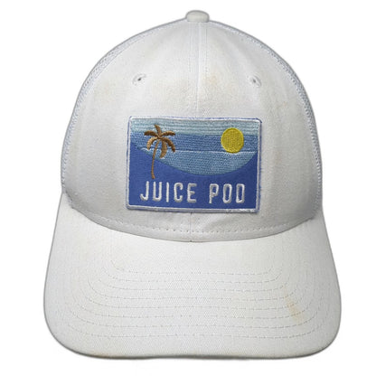 The Game White Trucker Hat One Size Snapback Juice Pod Palm Tree Mesh Back