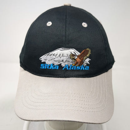 Alaska Souvenir Baseball Cap Black Gray One Size Sitka Alaska Eagle Mountain Hat
