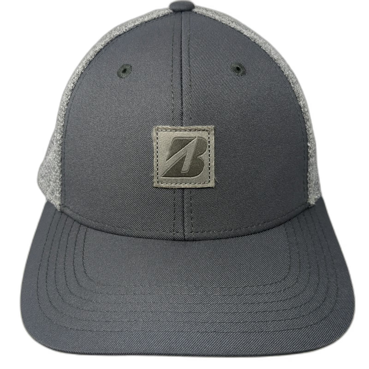 Bridgestone Golf Snapback Gray One Size Mesh Back Structured Logo Patch Hat