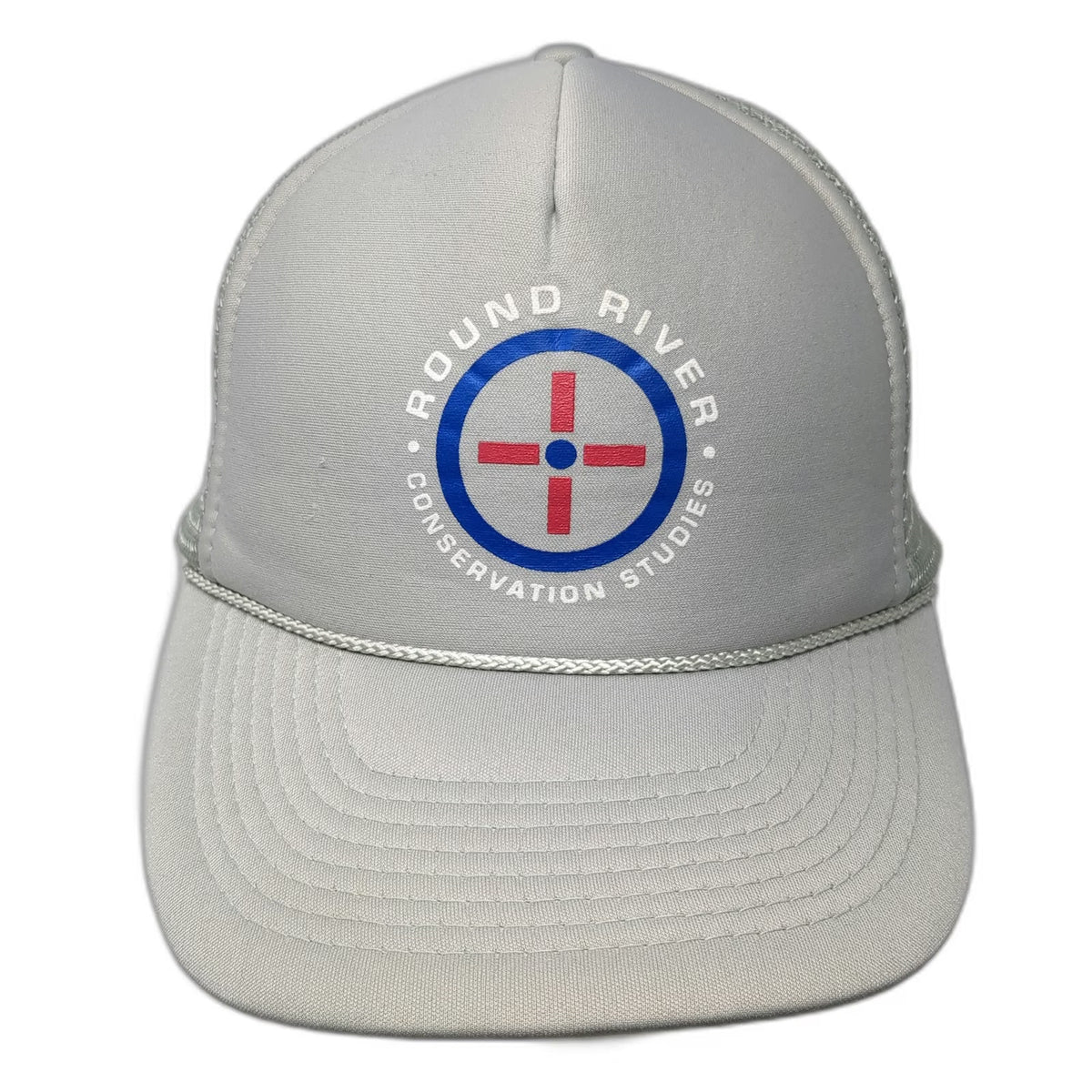 Nissin Gray Trucker Hat One Size Round River Conservation Studies Mesh Snapback