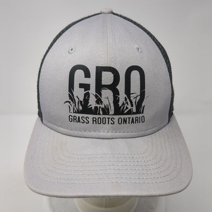 GRO Grass Roots Ontario Snapback Trucker Hat Gray One Size Mesh Back