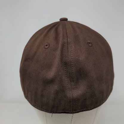 Dickies Work Clothes Patch Fitted Hat Brown Medium Solid 6 Panel