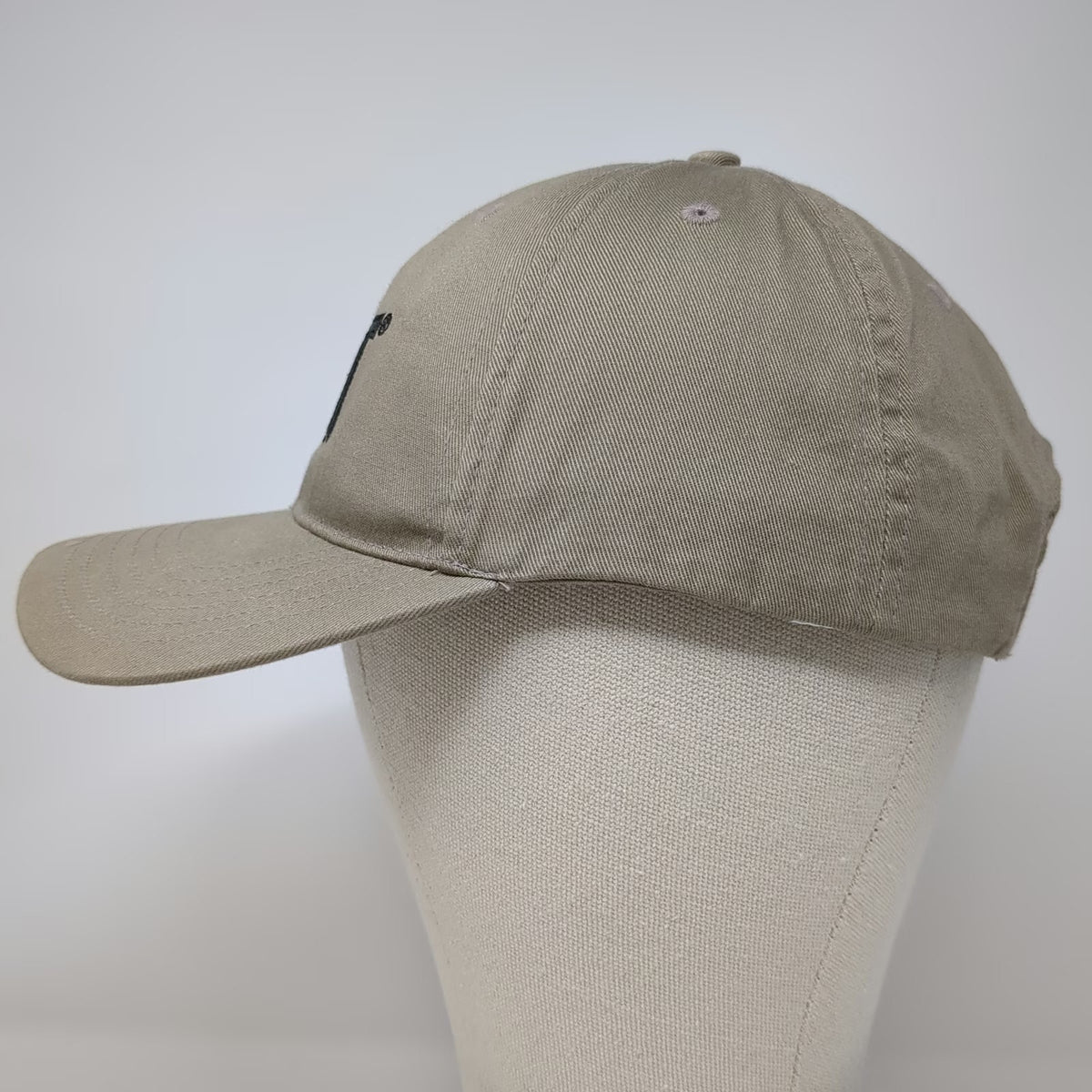 Caterpillar Baseball Cap Beige Black One Size Embroidered Logo Strapback Hat
