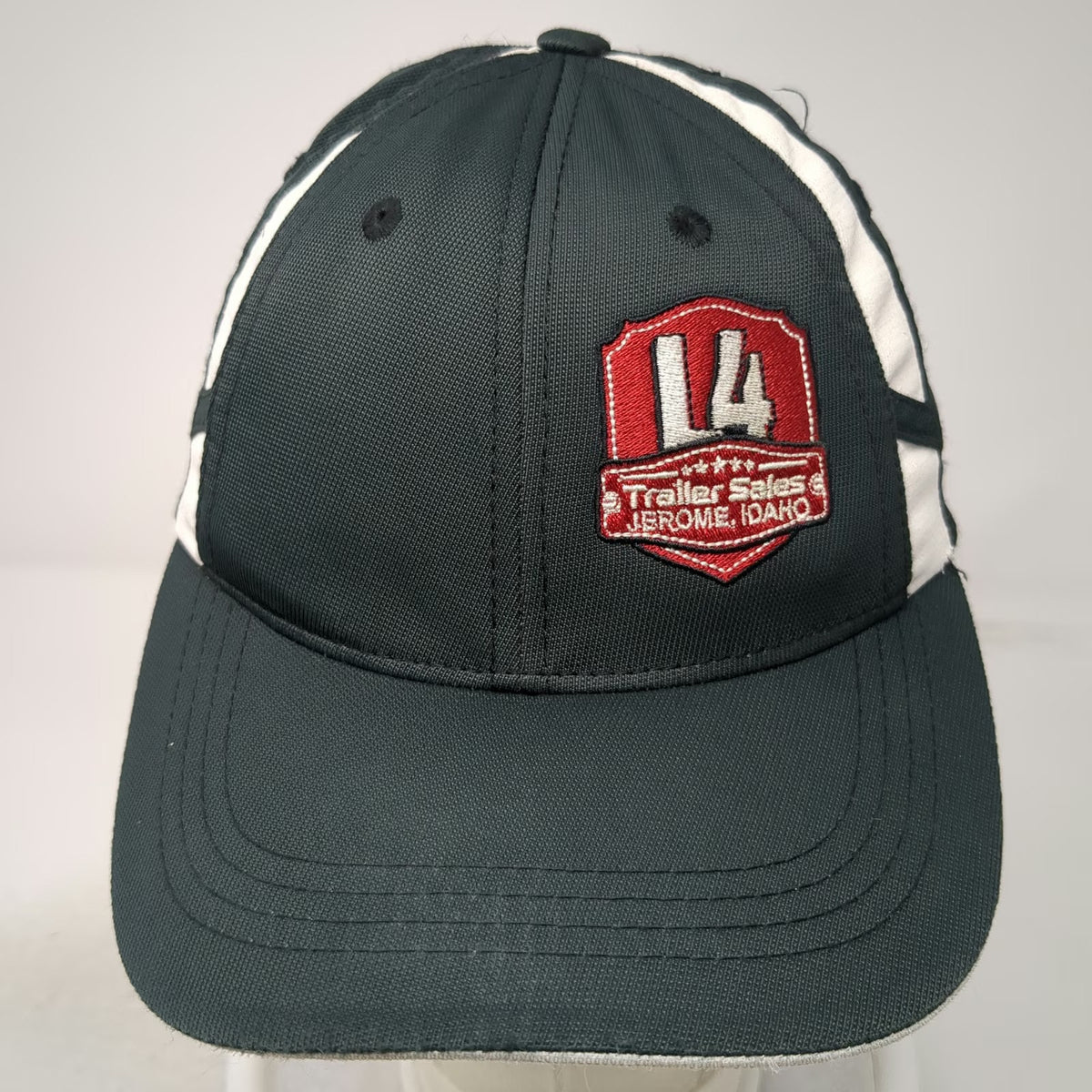 Sport-Tek Baseball Cap Black White One Size Strapback L4 Trailer Sales Idaho Hat