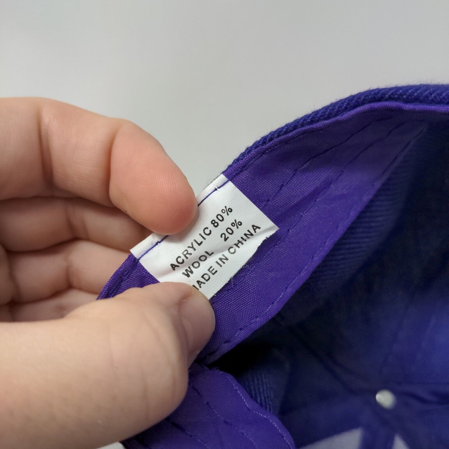 Unbranded Strapback Hat Purple One Size Adjustable Vented Holes 6 Panel Blank
