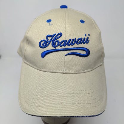 Surfware Men's Slideback Hat Tan OSFA Embroidered Hawaii Logo 100% Cotton